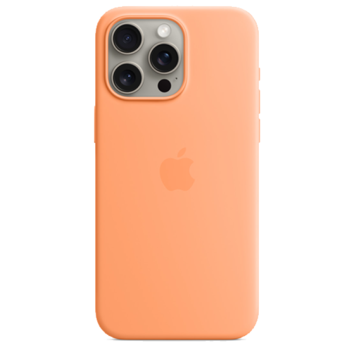 Apple iPhone 15 PRO Max Silicon Case MagSafe (Orange)