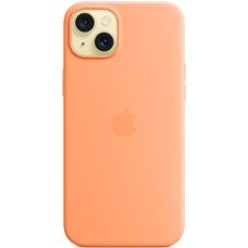 Apple iPhone 15 Plus Silicon Case MagSafe (Оrange)