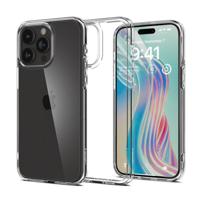 Чохол Spigen для Apple iPhone 15 Pro Max Crystal Hybrid, Crystal Clear