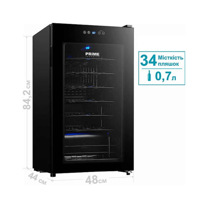 Холодильник PRIME Technics PWC 8634 EB UA
