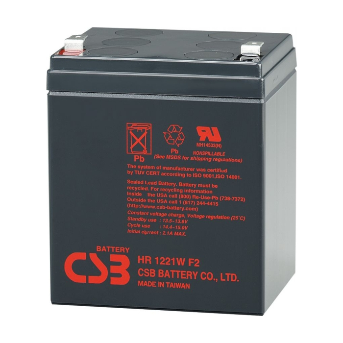 Батарея до ДБЖ 12В 5 Ач CSB (HR1221W F2) UA