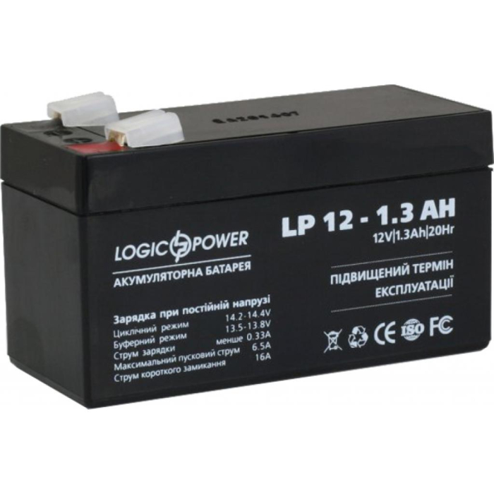 Батарея для ИБП LogicPower LPM 12В 1.3 Ач UA