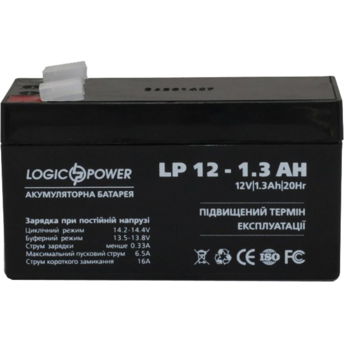 Батарея для ИБП LogicPower LPM 12В 1.3 Ач UA