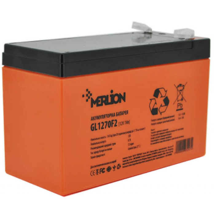 Батарея до ДБЖ Merlion 12V-7Ah (GL1270F2 GEL) UA