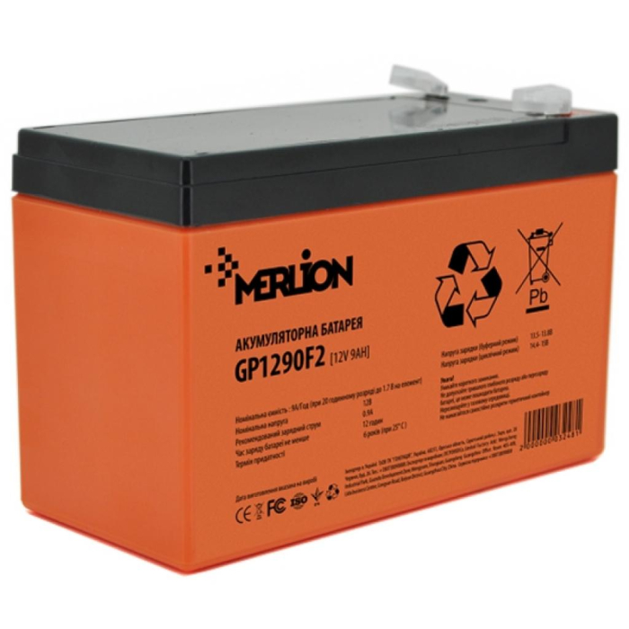 Батарея до ДБЖ Merlion 12V-9Ah PREMIUM (GP1290F2PREMIUM) UA
