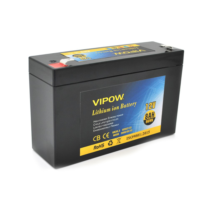 Батарея до ДБЖ Vipow 12V 8Ah Li-ion (VP-1280LI) UA