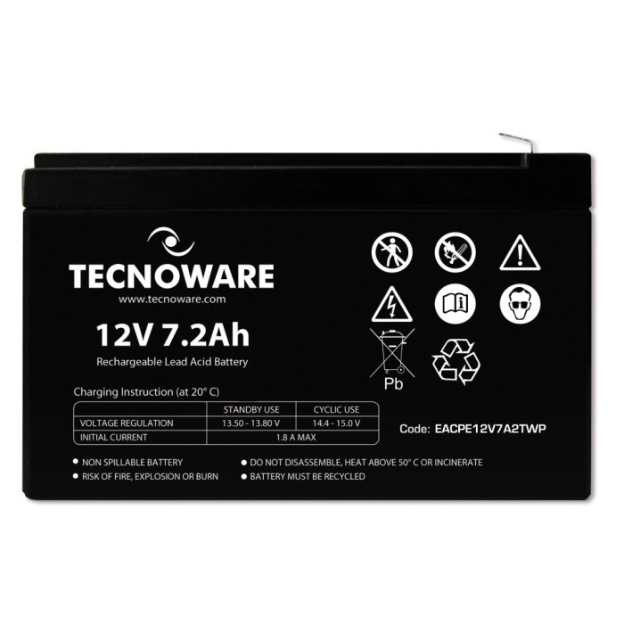 Батарея до ДБЖ TECNOWARE 12V-7.2Ah (EACPE12V7A2TWP) UA