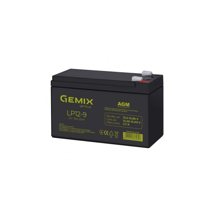 Батарея до ДБЖ Gemix LP 12В 9Ач (LP12-9) UA