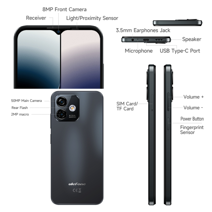 Мобільний телефон Ulefone Note Meteorite Black UA