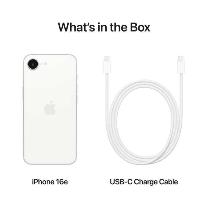 Apple iPhone 16e 128GB White UA
