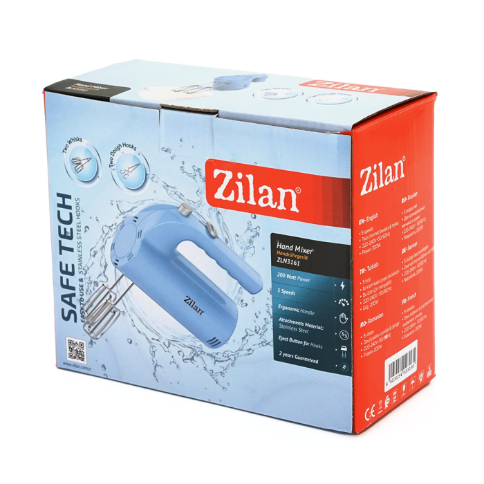 Міксер Zilan ZLN3161, 200W, Blue