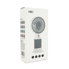 Портативный вентилятор ZB088, 1 режим, встроенный аккумулятор, USB кабель, Mix Color, Box
