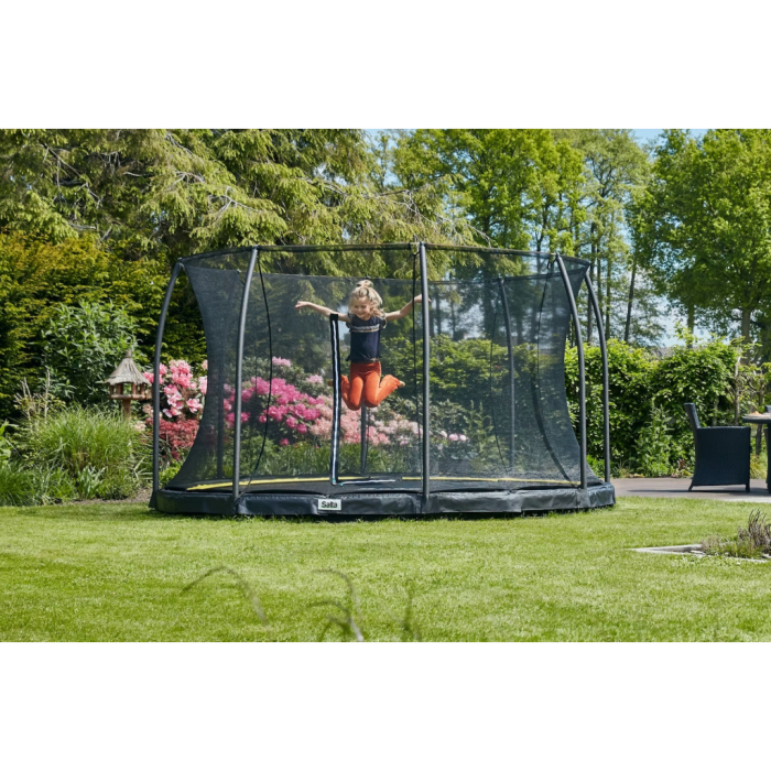 Батут Salta Comfort Edition Ground круглий 427 см Чорний UA