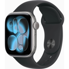 Apple Watch Series 11 GPS 42mm Space Grey Aluminium Case with Black Sport Band - S/M UA