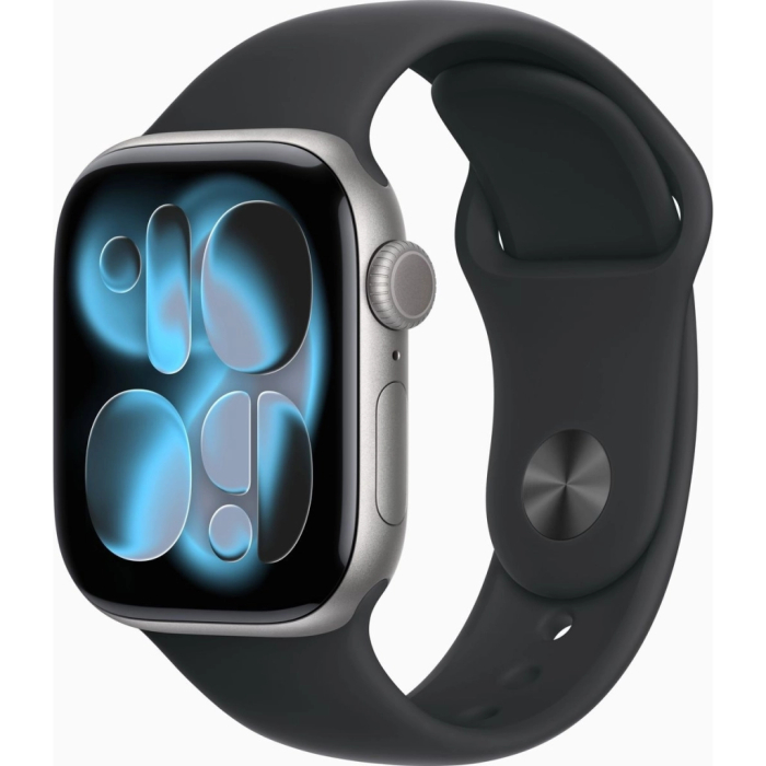 Apple Watch Series 11 GPS 42mm Space Grey Aluminium Case with Black Sport Band - S/M UA