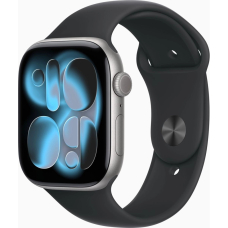Apple Watch Series 11 GPS 46mm Space Grey Aluminium Case with Black Sport Band - S/M UA