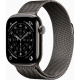 Apple Watch Series 11 GPS + Cellular 42mm Slate Titanium Case with Slate Milanese Loop UA
