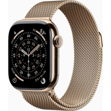 Apple Watch Series 11 GPS + Cellular 42mm Gold Titanium Case with Gold Milanese Loop UA