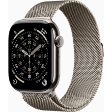 Apple Watch Series 11 GPS + Cellular 46mm Natural Titanium Case with Natural Milanese Loop - S/M UA