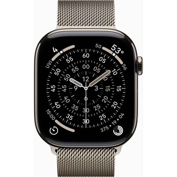 Apple Watch Series 11 GPS + Cellular 46mm Natural Titanium Case with Natural Milanese Loop - M/L UA