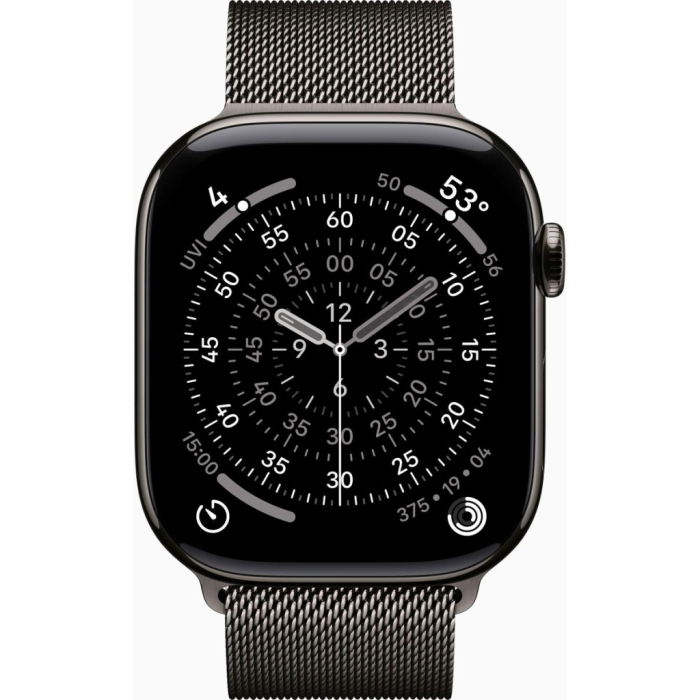 Apple Watch Series 11 GPS + Cellular 46mm Slate Titanium Case with Slate Milanese Loop - M/L UA