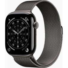 Apple Watch Series 11 GPS + Cellular 46mm Slate Titanium Case with Slate Milanese Loop - M/L UA