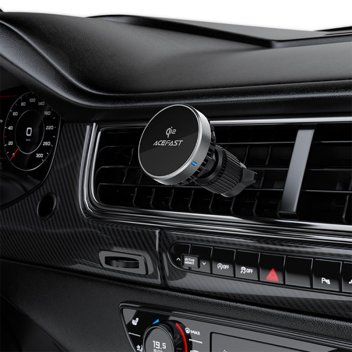 Автомобільний тримач з бездротовою зарядкою Acefast D40 Qi2 Ice Cooling Air Vent Series