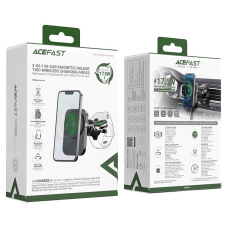 Автодержатель с беспроводной зарядкой Acefast 2in1 Phone + Watch D18 Series (Black)