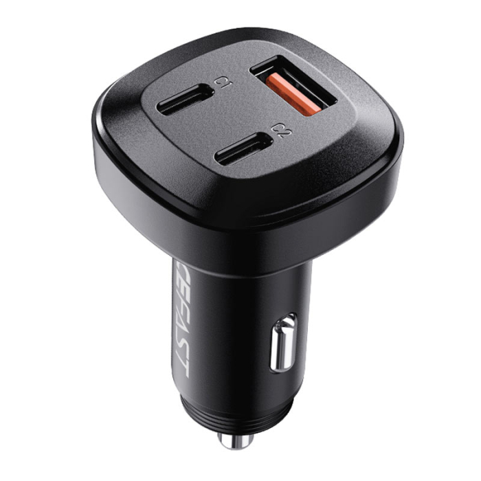 Автомобільний зарядний пристрій Acefast Metal B3 USB-C+USB-C+USB-A 66W