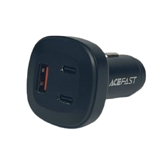 Автомобільний зарядний пристрій Acefast Metal B3 USB-C+USB-C+USB-A 66W