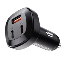 Автомобильное зарядное устройство Acefast Metal B3 USB-C+USB-C+USB-A 66W