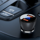Автомобільний зарядний пристрій Acefast B7 Metal Dual USB with digital display 45W