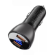Автомобільний зарядний пристрій Acefast B7 Metal Dual USB with digital display 45W