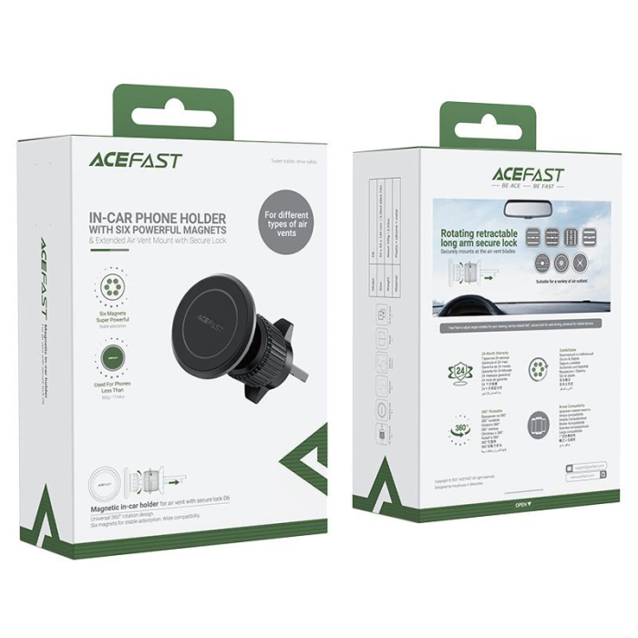 Автотримач Acefast D6 Air Vent Magnetic