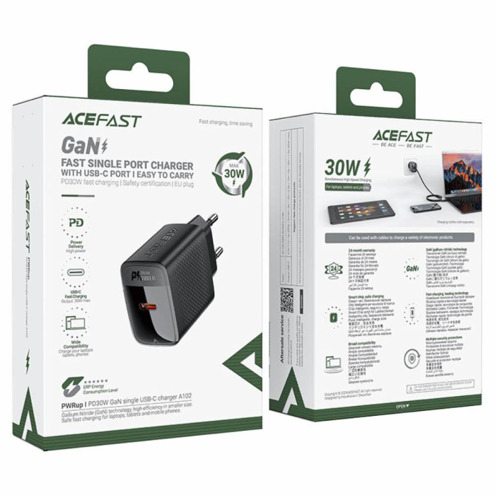 Адаптер Acefast A102 PD30W GaN USB-C