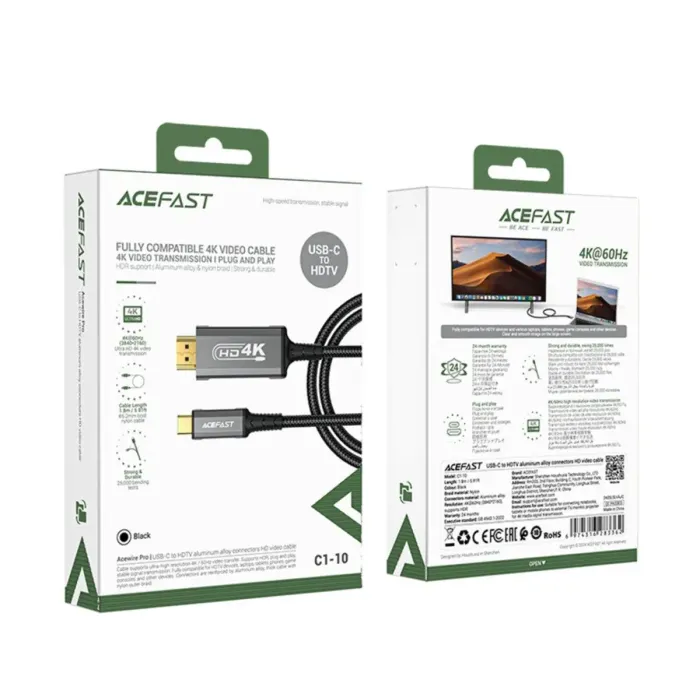 Кабель Acefast C1-10 USB-C to HDMI