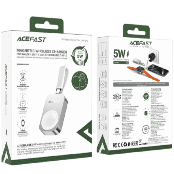 Бездротова зарядка Acefast для Apple Watch E21 Series