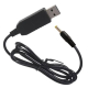 Кабель живлення для Wi-Fi роутера USB - DC 5.5 x 2.1 12V 1m (Black)