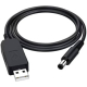 Кабель живлення для Wi-Fi роутера USB - DC 5.5 x 2.1 12V 1m (Black)