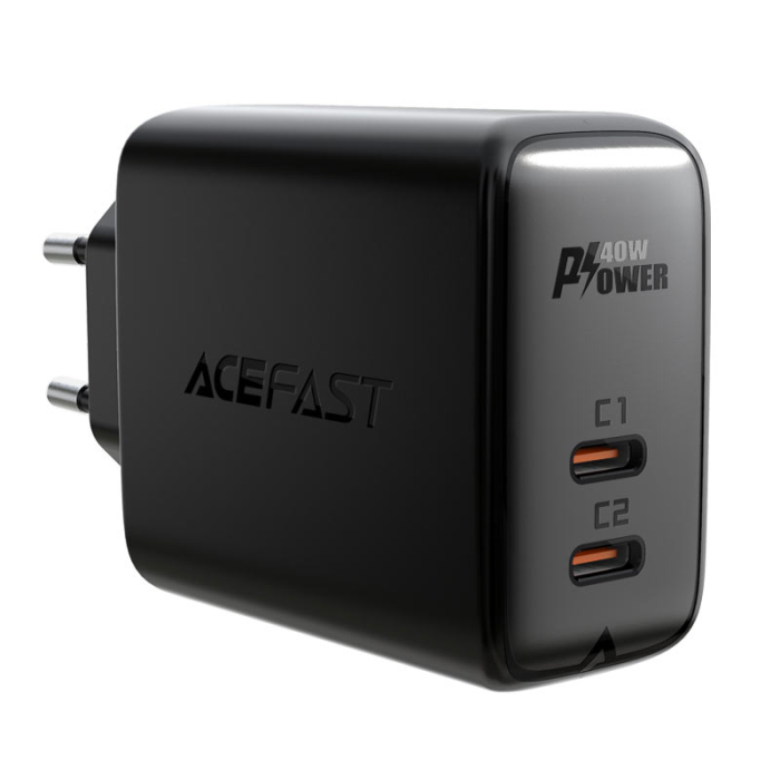 Адаптер Acefast A9 USB-C+USB-C PD 40W