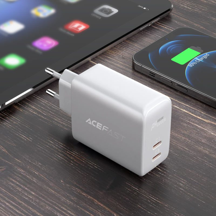 Адаптер Acefast A9 USB-C+USB-C PD 40W