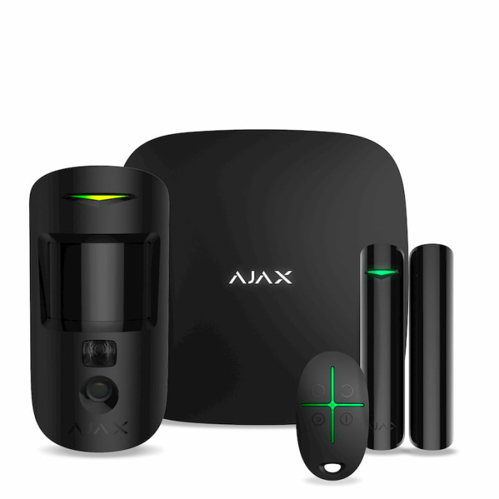 Комплект охоронної сигналізації Ajax HDR StarterKit Cam Plus Black