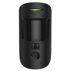 Бездротовий датчик руху Ajax HDR MotionCam (PhOD) з підтримкою фотоверифікації тривог, функцій «Фото за запитом» і «Фото за сценарієм» Black