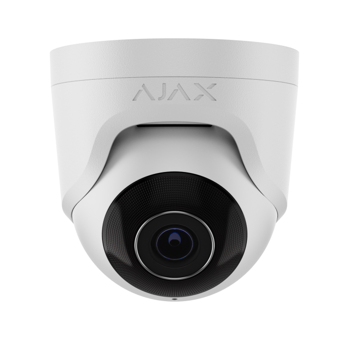 Дротова охоронна IP-камера Ajax TurretCam (8 Mp/2.8 mm) White