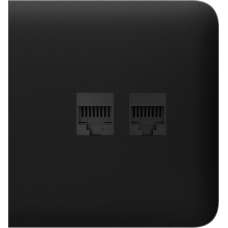Бічна панель для вбудованої інтернет-розетки Ajax SideCover (LAN) Black
