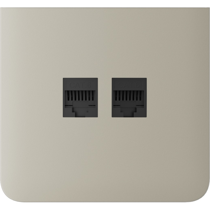 Бічна панель для вбудованої інтернет-розетки Ajax SideCover (LAN) vertical Ivory