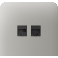 Бічна панель для вбудованої інтернет-розетки Ajax SideCover (LAN) vertical Oyster