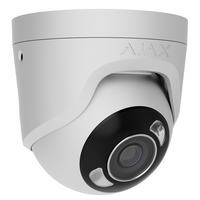 Проводная охранная IP-камера Ajax TurretCam HL (8 Mp/2,8 mm) White