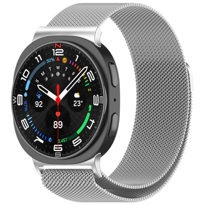Ремінець для смарт годинника Samsung 8 40/44mm L-size Milanese Series - Silver