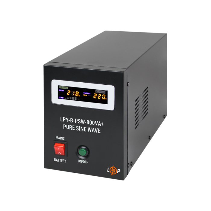 ДБЖ LogicPower LPY-B-PSW-800VA+ (560Вт) 5A/15A з правильною синусоїдою 12B